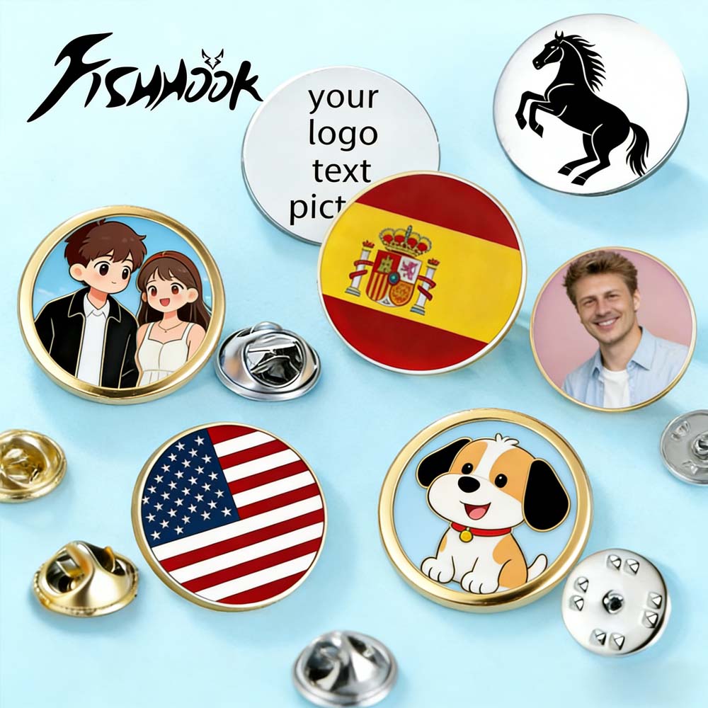 Tuxedo Lapel Pin - Print Demand Photo Tag Personalized Brooch