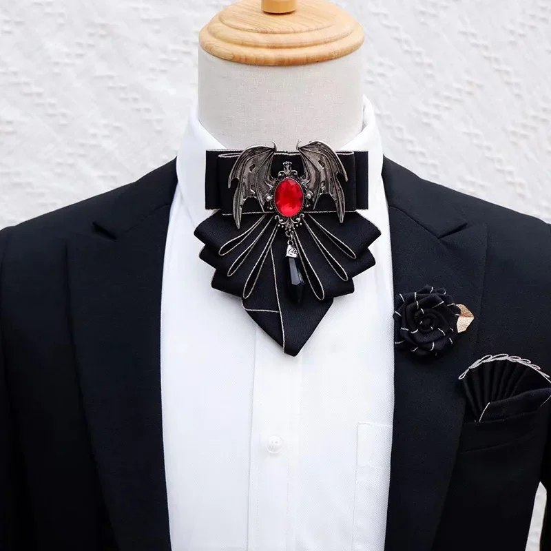 Men Formal Wear With Tie - Men's Bow Tie Brooch Set British