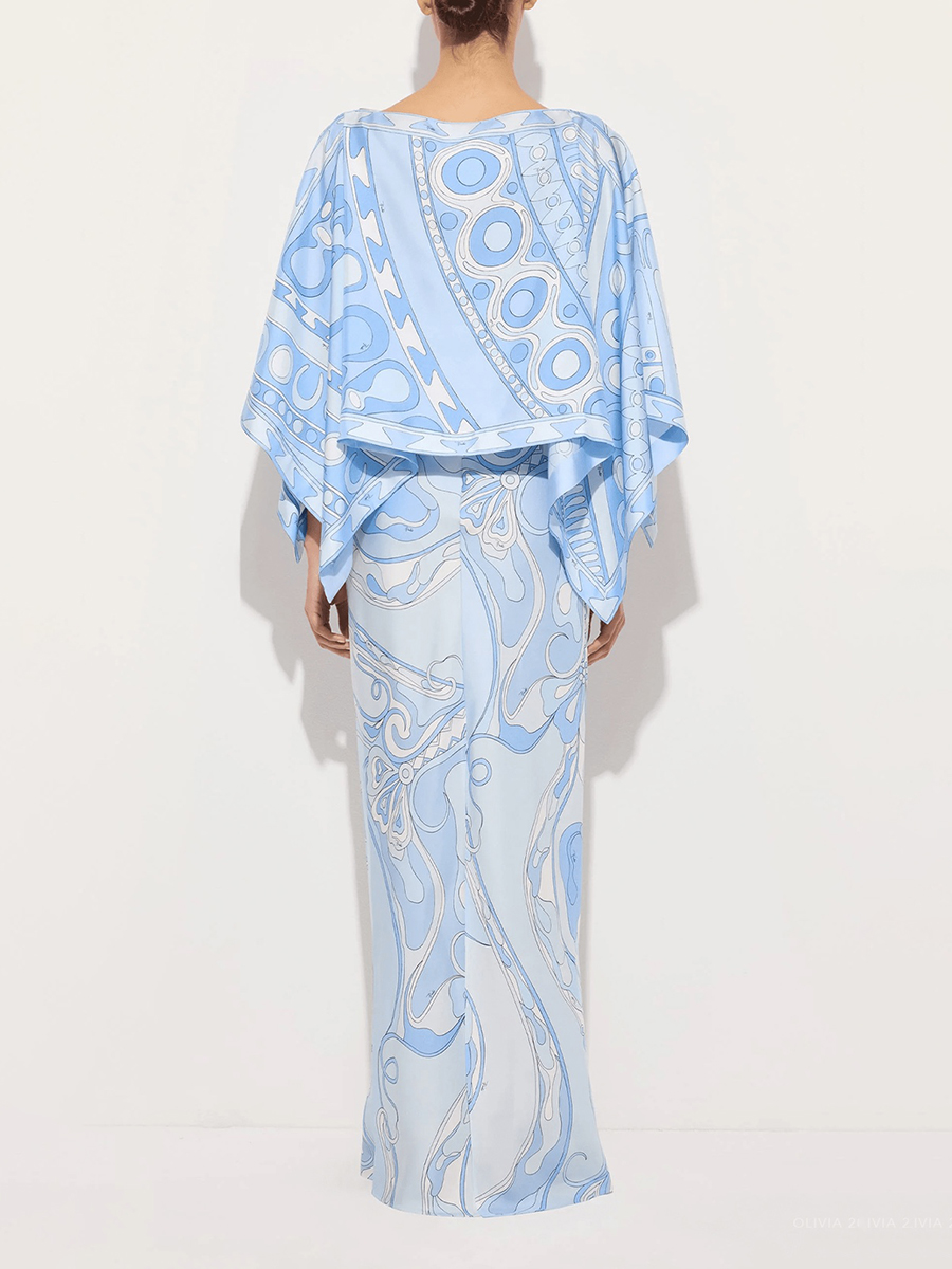 VGH Light Blue Abstract Print  - Men'S Formal Wear For Wedding Guest ulasan dan harga