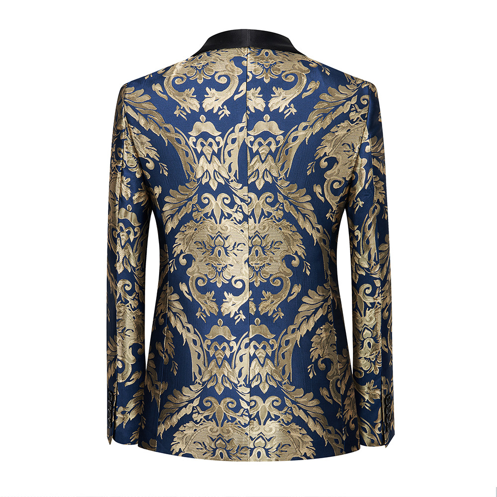 Luxurious Red & Gold Brocade T - Asian Men Formal Wear ulasan dan harga