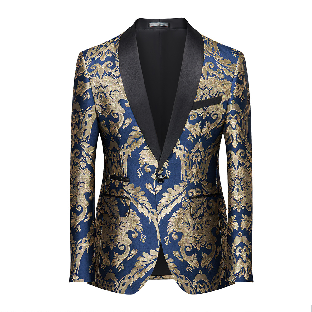 Luxurious Red & Gold Brocade T - Asian Men Formal Wear ulasan dan harga