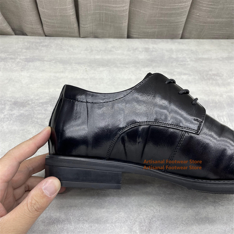 Men's Black Leather Oxford Sho - Formal Men Daily Wear Shoes ulasan dan harga