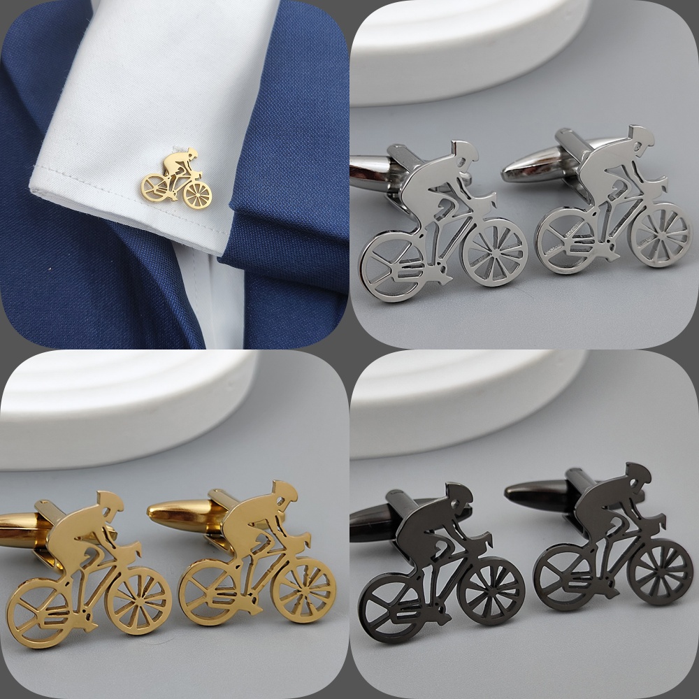 Bicycle racer gold-plated cuff - Men Formal Wear With Tie ulasan dan harga
