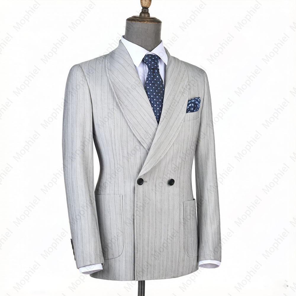 Mophiel Light Grey Men Suits S - Men'S Formal Wear For A Wedding ulasan dan harga