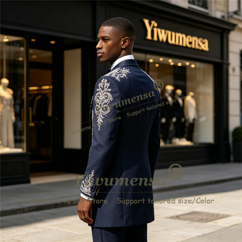 Handmade Crystals Beading Suit - Men'S Formal Wear For A Wedding ulasan dan harga