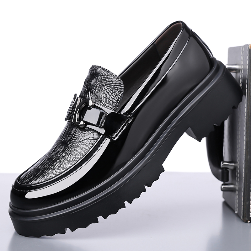 Men Leather Shoes Spring Briti - Formal Men Daily Wear Footwear ulasan dan harga