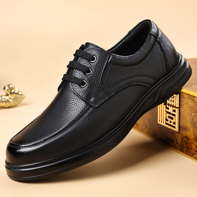 Men Leather Lace Up Oxford Sho - Formal Men Daily Wear Footwear ulasan dan harga