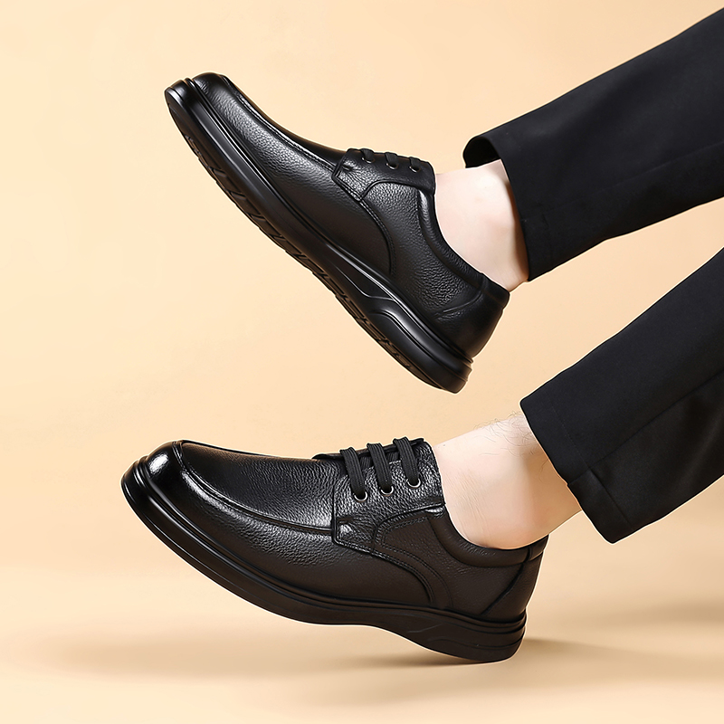 Men Leather Lace Up Oxford Sho - Formal Men Daily Wear Footwear ulasan dan harga