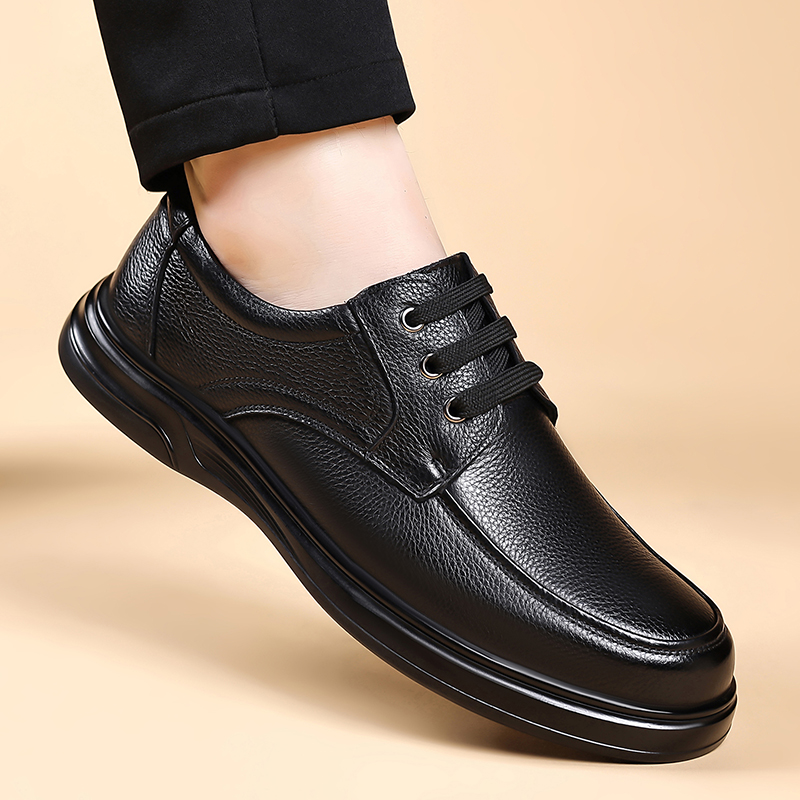 Men Leather Lace Up Oxford Sho - Formal Men Daily Wear Footwear ulasan dan harga