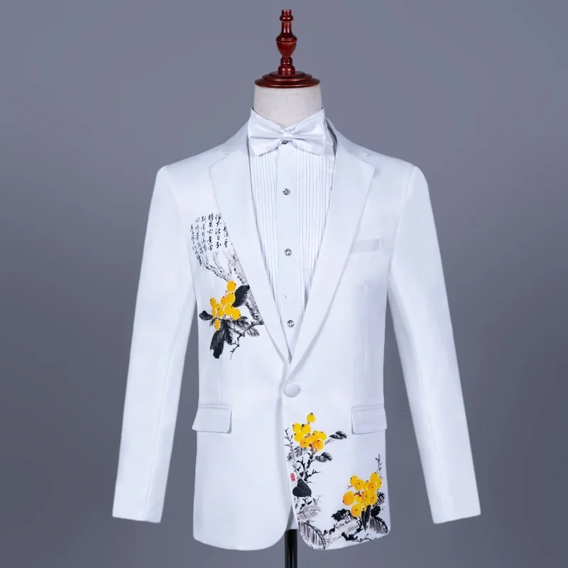 Men's Asian Size White Chinese - Asian Men Formal Wear ulasan dan harga