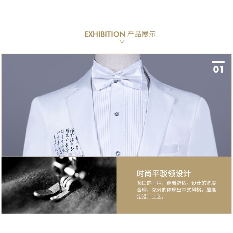 Men's Asian Size White Chinese - Asian Men Formal Wear ulasan dan harga