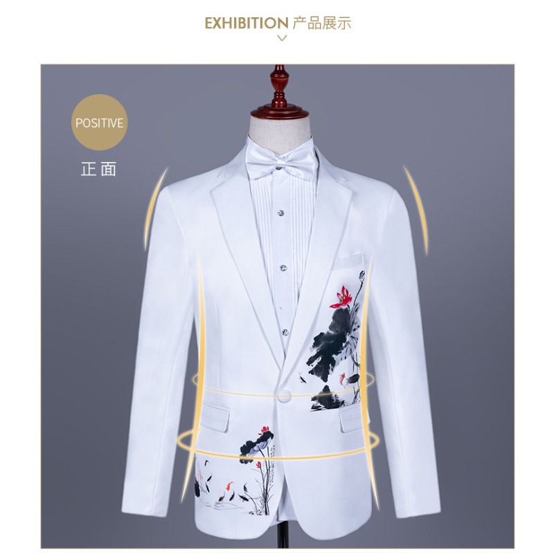 Men's Asian Size White Chinese - Asian Men Formal Wear ulasan dan harga