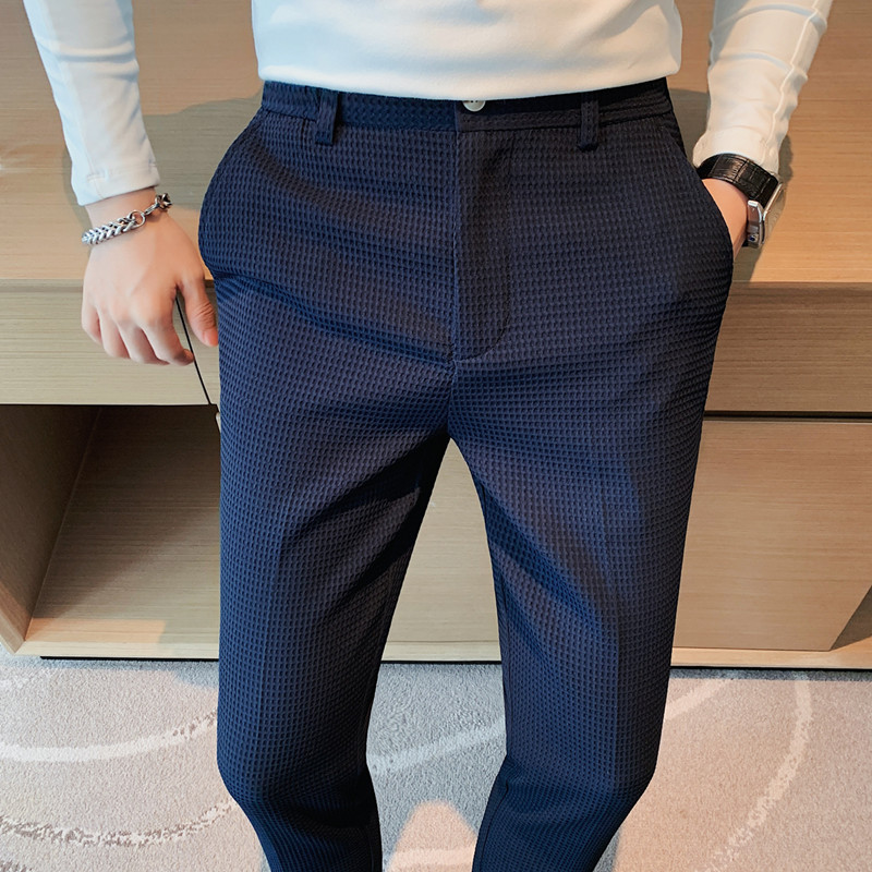 2024 Autumn New Waffle Stretch - Men'S Formal Wear For A Wedding ulasan dan harga