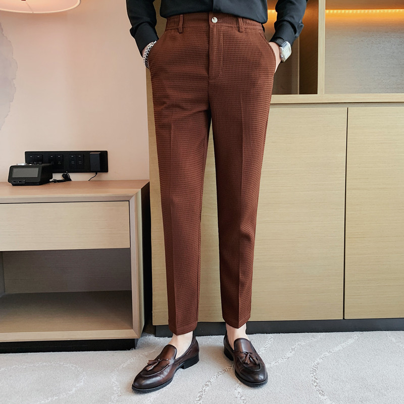 2024 Autumn New Waffle Stretch - Men'S Formal Wear For A Wedding ulasan dan harga