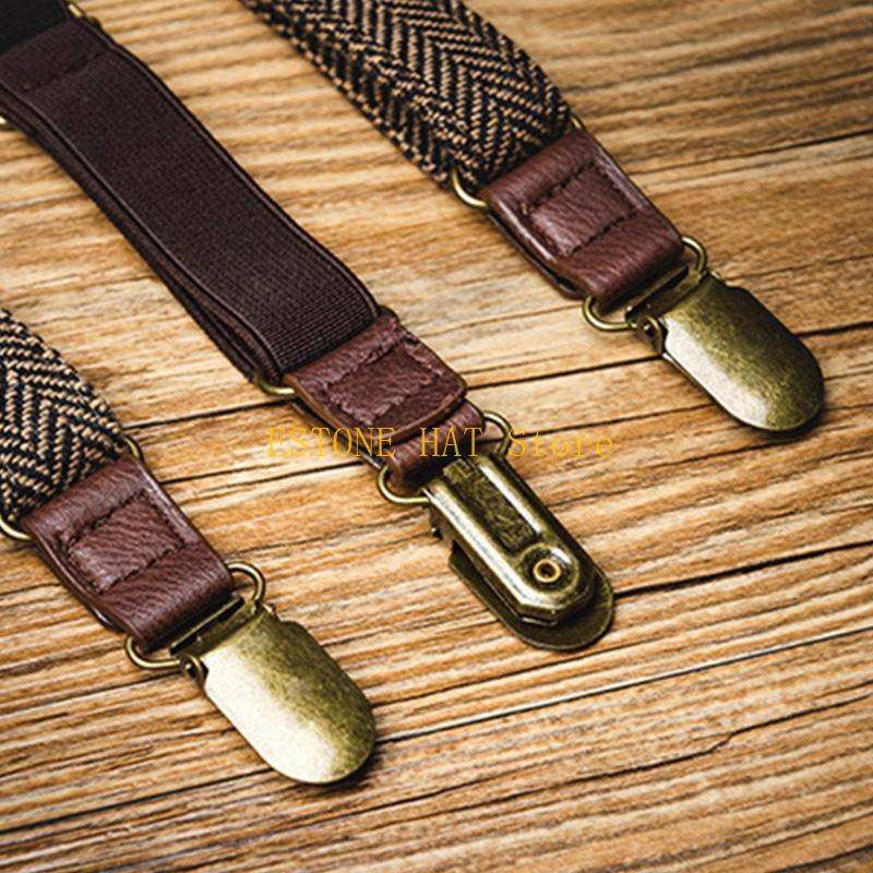 49MF 3 Clip Men Suspenders Ela - Tall Men Formal Wear ulasan dan harga