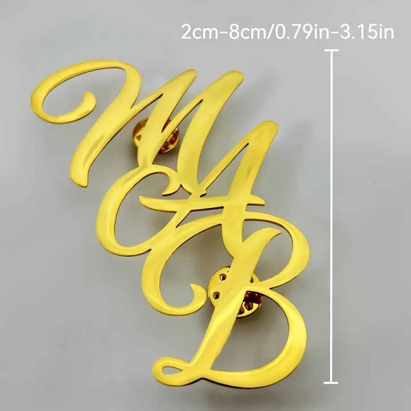Custom Monogram Initial Name S - Tuxedo Lapel Pin ulasan dan harga