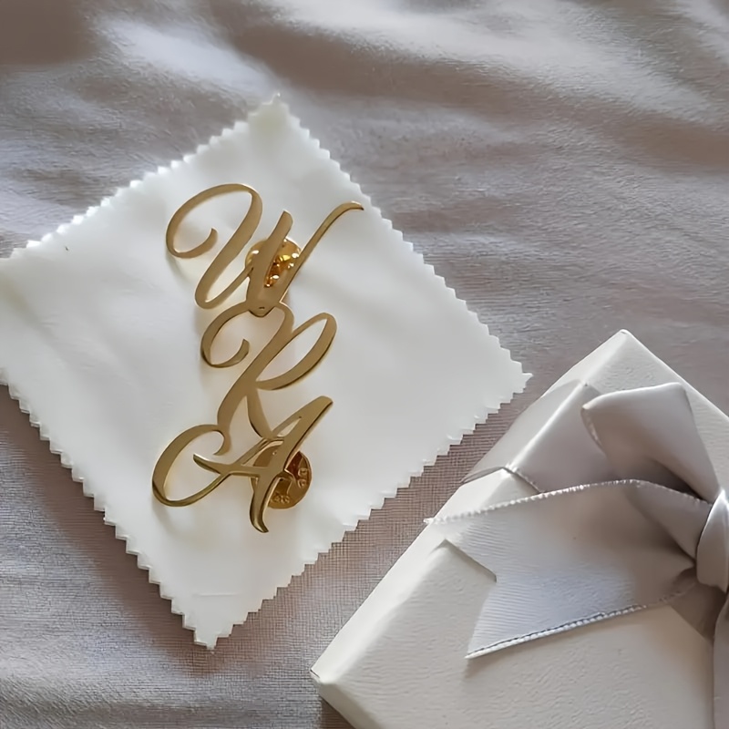 Custom Monogram Initial Name S - Tuxedo Lapel Pin ulasan dan harga