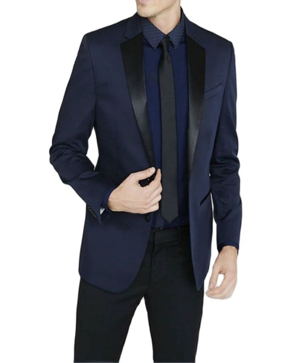 Newest Groomsmen Notch Black L - Men Formal Wear With Tie ulasan dan harga