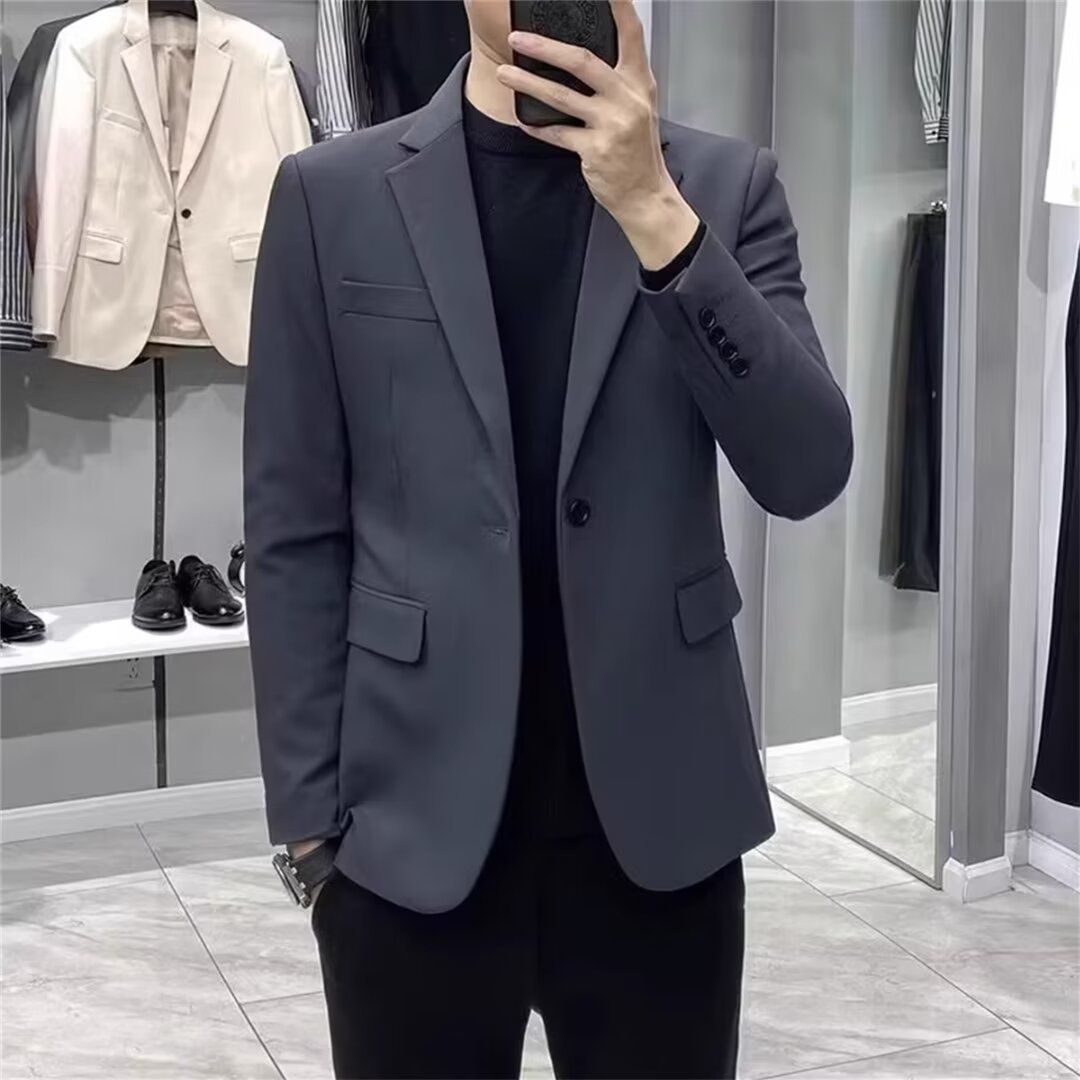 Men's Korean Style Slim Blazer - Asian Men Formal Wear ulasan dan harga