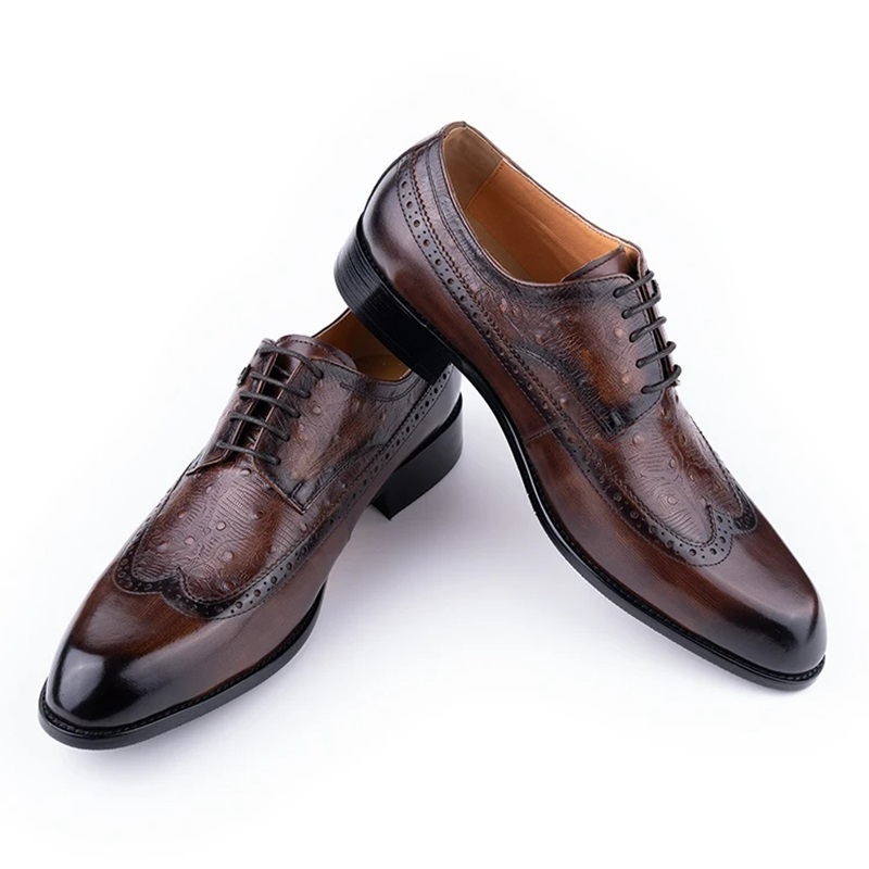 Men's Cowhide Leather Shoes La - Formal Men Daily Wear Footwear ulasan dan harga