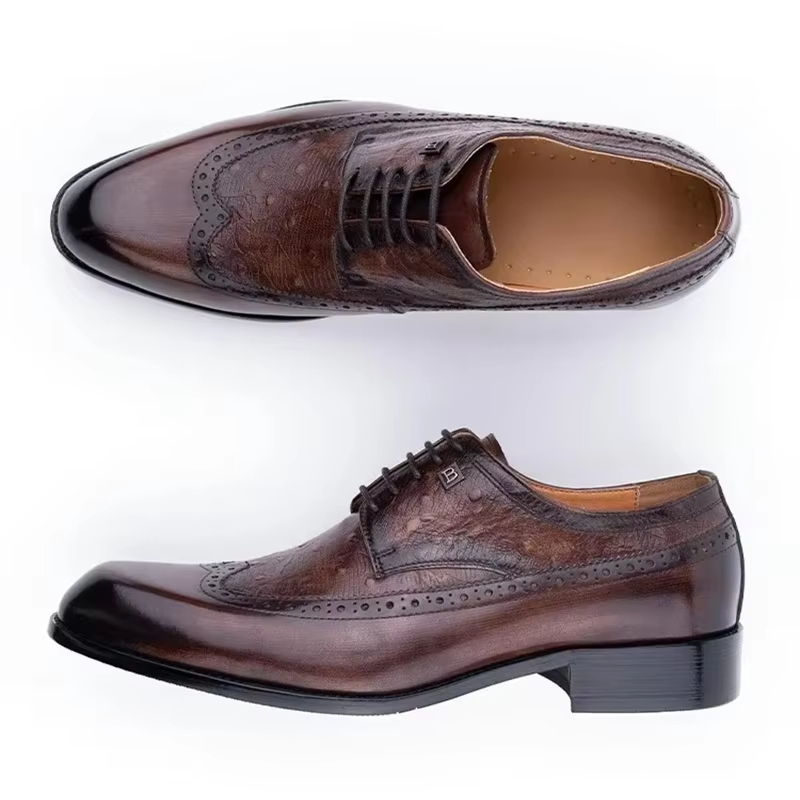 Men's Cowhide Leather Shoes La - Formal Men Daily Wear Footwear ulasan dan harga