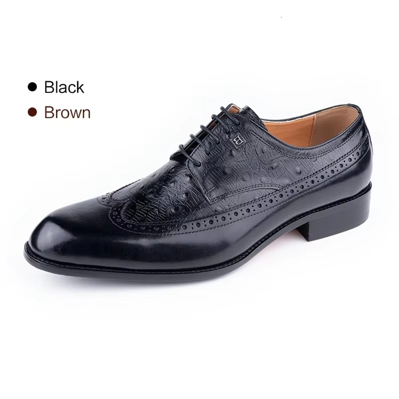 Men's Cowhide Leather Shoes La - Formal Men Daily Wear Footwear ulasan dan harga