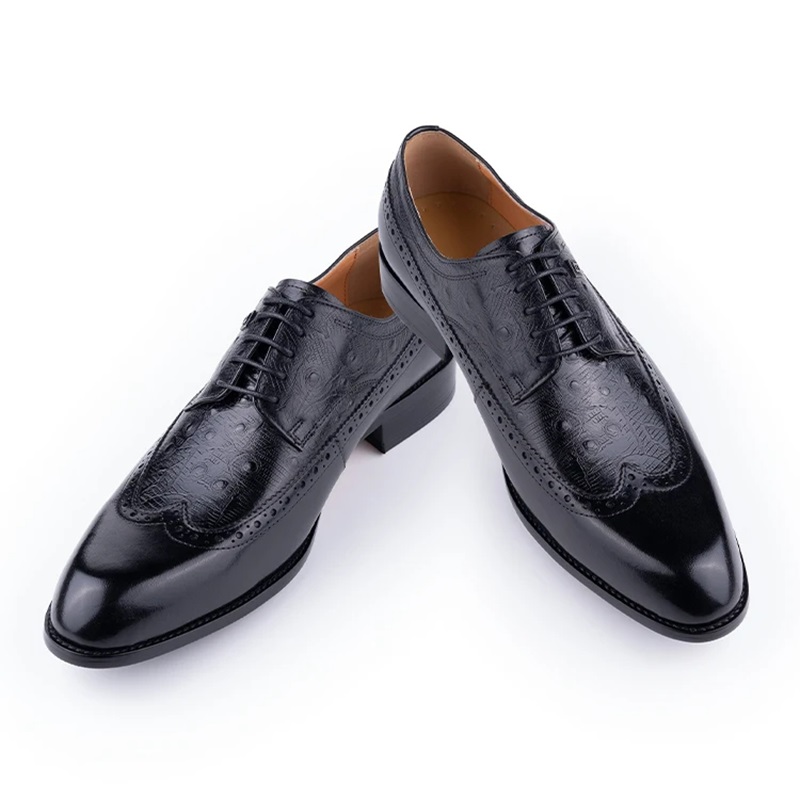 Men's Cowhide Leather Shoes La - Formal Men Daily Wear Footwear ulasan dan harga
