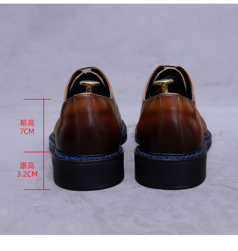 Cognac Cap-Toe Oxfords Genuine - Formal Men Daily Wear Footwear ulasan dan harga