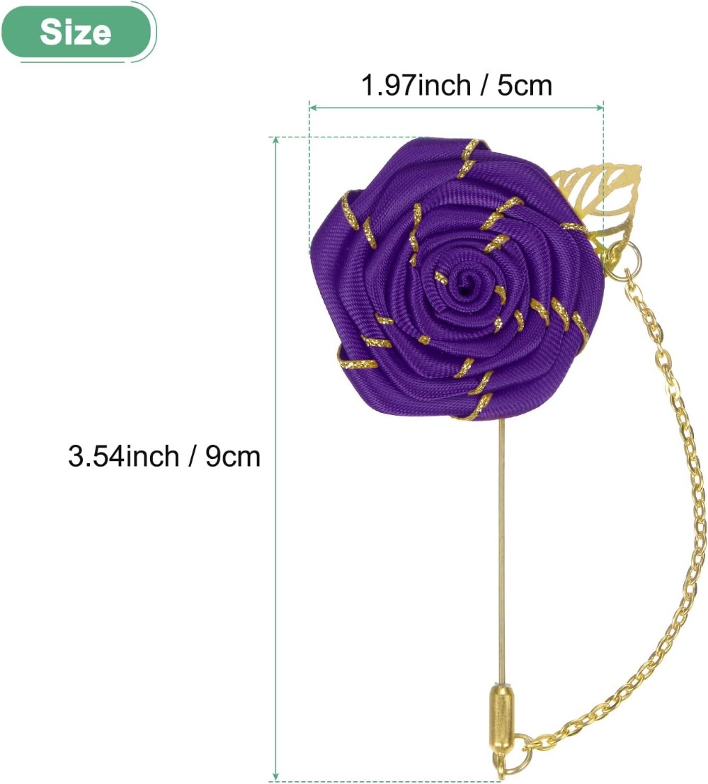 Rose Brooch Pin Cloth Rose Flo - Tuxedo Lapel Pin ulasan dan harga