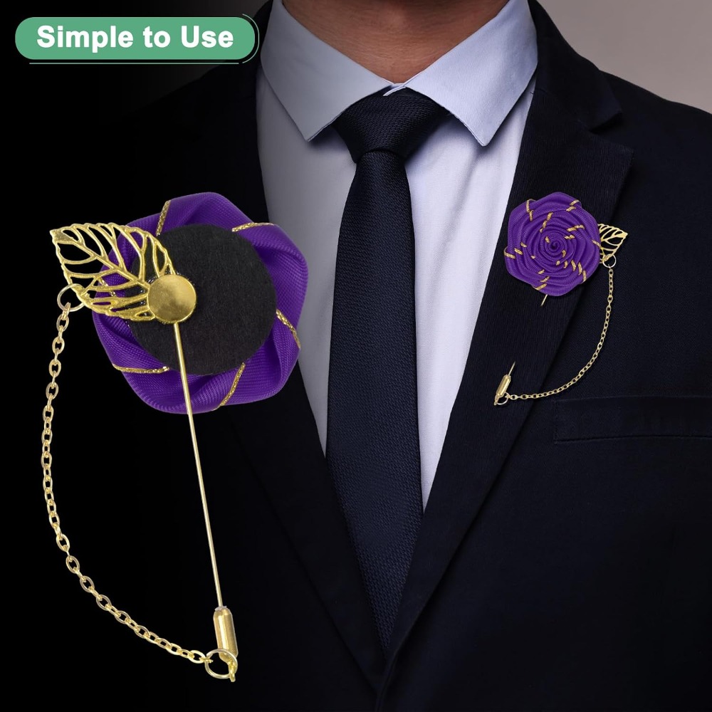 Rose Brooch Pin Cloth Rose Flo - Tuxedo Lapel Pin ulasan dan harga